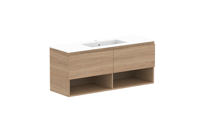 Glacier Ensuite Shelf Slim 1200mm Wall Hung Vanity - Glacier Ensuite Shelf, 1200 Slim, Wall Hung
