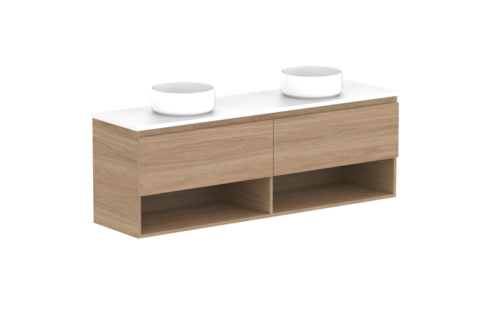 Glacier Ensuite Shelf Slim 1500mm Wall Hung Vanity - Glacier Ensuite Shelf, 1500 Slim, Wall Hung