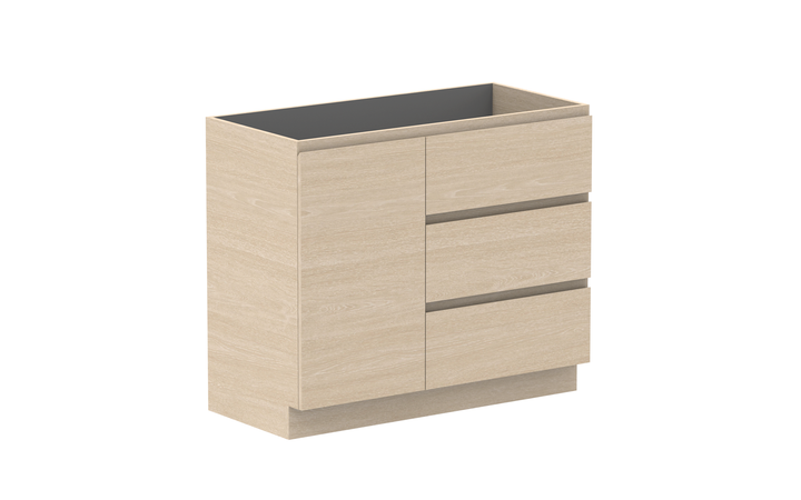 Glacier Hamper Trio 1050mm Floor Mount Vanity - Glacier Hamper, 1050 Trio, Floor Mount