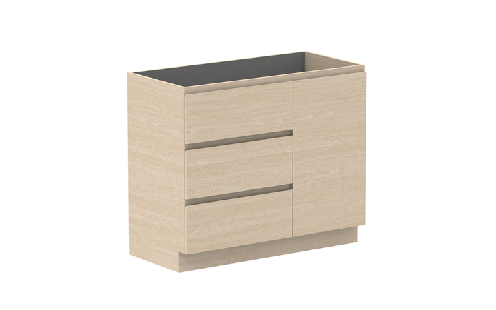 Glacier Hamper Trio 1050mm Floor Mount Vanity - Glacier Hamper, 1050 Trio, Floor Mount