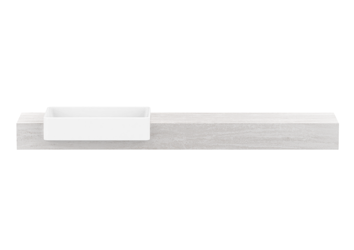 Michel Semi-Recessed Wall Hung Vanity, Michel Semi-Recessed 1800 Wall Hung