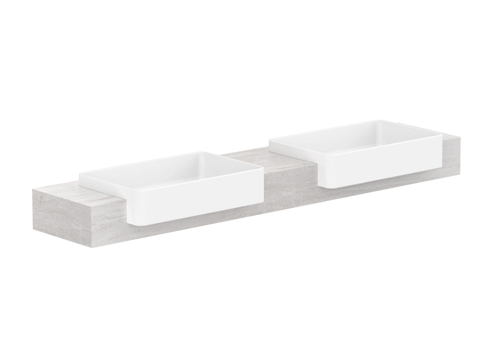 Michel Semi-Recessed Wall Hung Vanity, Michel Semi-Recessed 1800 Wall Hung