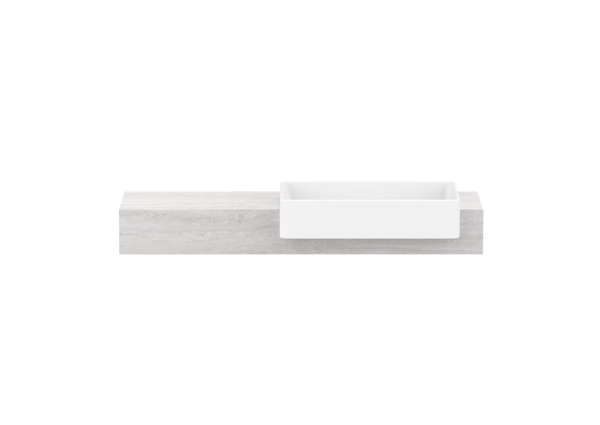 Michel Semi-Recessed Wall Hung Vanity, Michel Semi-Recessed 1200 Wall Hung