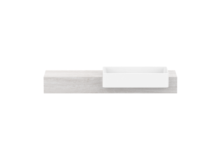 Michel Semi-Recessed Wall Hung Vanity, Michel Semi-Recessed 1200 Wall Hung