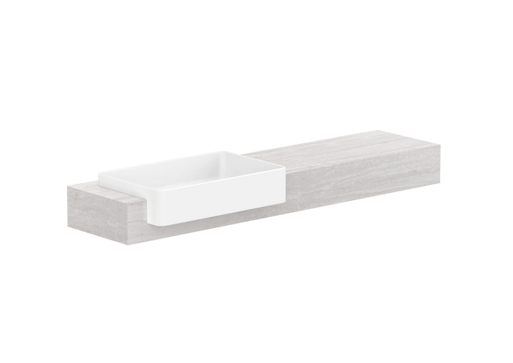 Michel Semi-Recessed Wall Hung Vanity, Michel Semi-Recessed 1500 Wall Hung