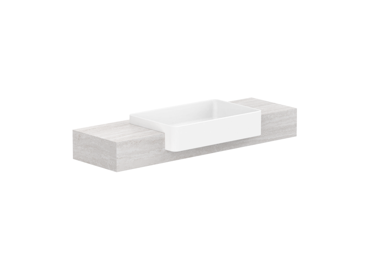 Michel Semi-Recessed Wall Hung Vanity, Michel Semi-Recessed 1200 Wall Hung