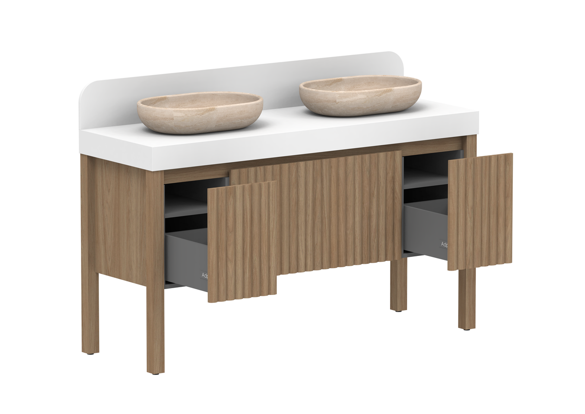 Harper Vanity, Harper 1500 With Legs (Floor Mount)