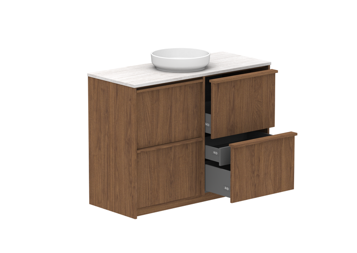 Eli Full Depth Floor Mount Vanity, Eli Full Depth 1200 Floor Mount