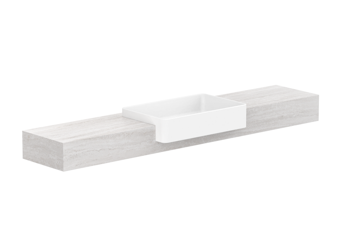 Michel Semi-Recessed Wall Hung Vanity, Michel Semi-Recessed 1800 Wall Hung