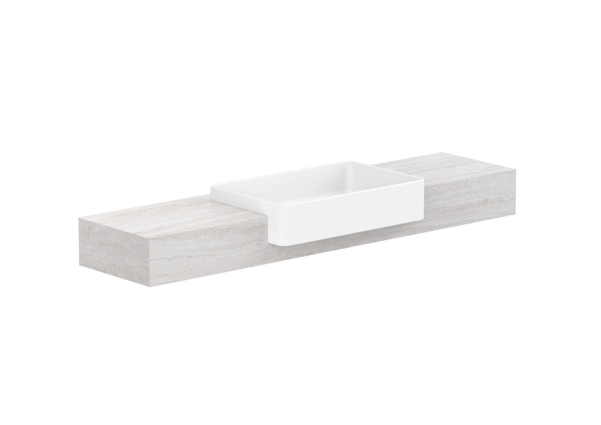 Michel Semi-Recessed Wall Hung Vanity, Michel Semi-Recessed 1500 Wall Hung