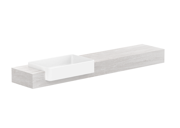 Michel Semi-Recessed Wall Hung Vanity, Michel Semi-Recessed 1800 Wall Hung