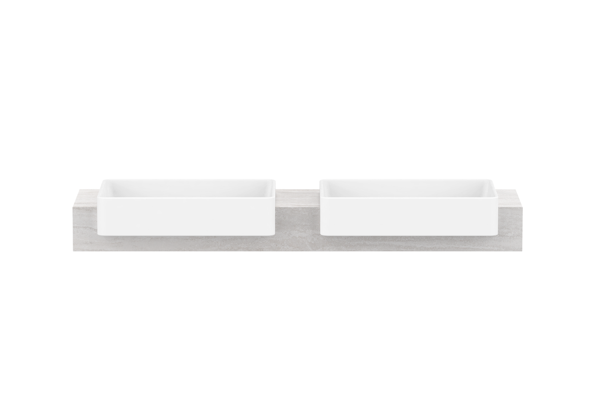Michel Semi-Recessed Wall Hung Vanity, Michel Semi-Recessed 1500 Wall Hung