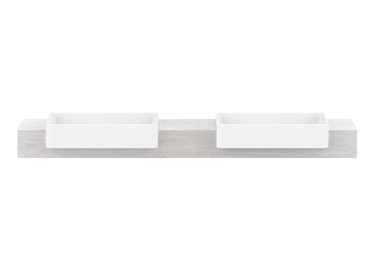 Michel Semi-Recessed Wall Hung Vanity, Michel Semi-Recessed 1800 Wall Hung