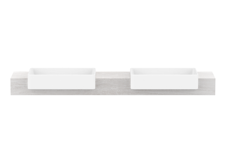 Michel Semi-Recessed Wall Hung Vanity, Michel Semi-Recessed 1800 Wall Hung