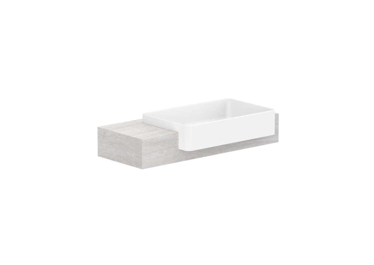 Michel Semi-Recessed Wall Hung Vanity, Michel Semi-Recessed 900 Wall Hung