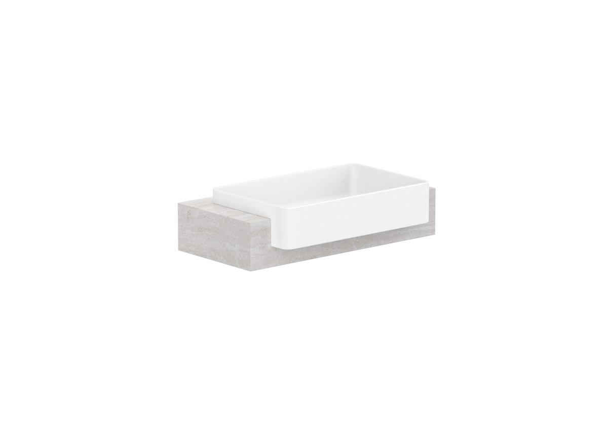 Michel Semi-Recessed Wall Hung Vanity, Michel Semi-Recessed 750 Wall Hung