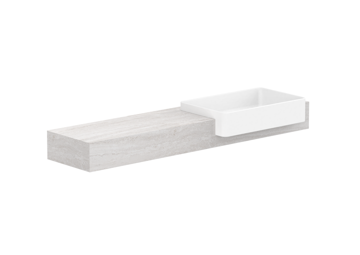 Michel Semi-Recessed Wall Hung Vanity, Michel Semi-Recessed 1500 Wall Hung