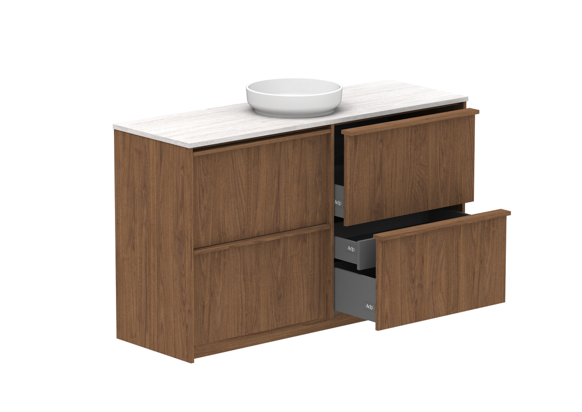 Eli Full Depth Floor Mount Vanity, Eli Full Depth 1500 Floor Mount