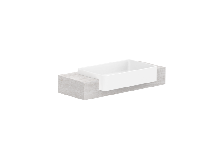 Michel Semi-Recessed Wall Hung Vanity, Michel Semi-Recessed 900 Wall Hung