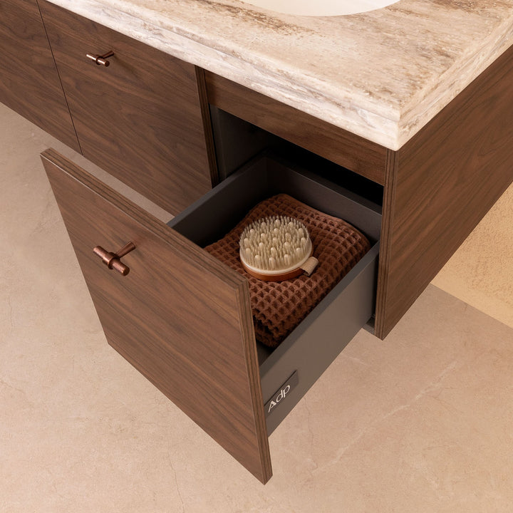 Glacier Door &amp; Drawer Slim 1500mm Wall Hung Vanity - Glacier Door &amp; Drawer, 1500 Slim, Wall Hung