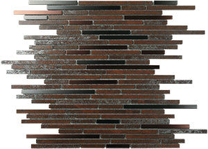 Metalgres Antique Iron Metallic Porcelain Mosaic tile face, 300 x 305 mm