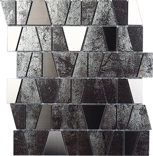 Metalgres Antique Silver Metallic Porcelain Mosaic – 300 x 260 mm, tile face