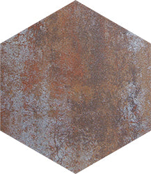 Metallic Hexagon 300x260 Porcelain Mosaic tile face, 300 x 260 mm