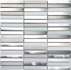 Metalplus SMG01 Moon Stone Blend Metal Mosaic tile face, 300 x 296 mm