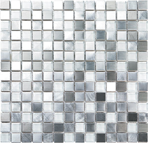 Metalplus SMG01 Moon Stone Blend Metal Mosaic tile face, 296 x 296 mm