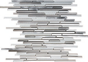 Metalplus SMG01 Moon Stone Blend Metal Mosaic tile face, 305 x 305 mm