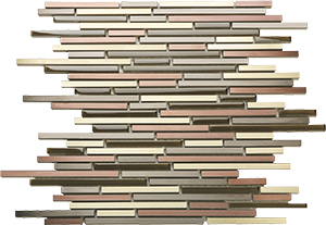 Metalplus SMG02 Moon Stone Blend Metal Mosaic tile face, 305 x 305 mm