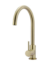 Load image into Gallery viewer, Round Gooseneck Kitchen Mixer Tap - PVD Tiger Bronze Meir
