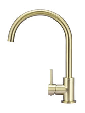 Load image into Gallery viewer, Round Gooseneck Kitchen Mixer Tap - PVD Tiger Bronze Meir
