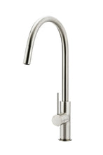 Load image into Gallery viewer, Round Piccola Pull Out Kitchen Mixer Tap - PVD Brushed Nickel Meir
