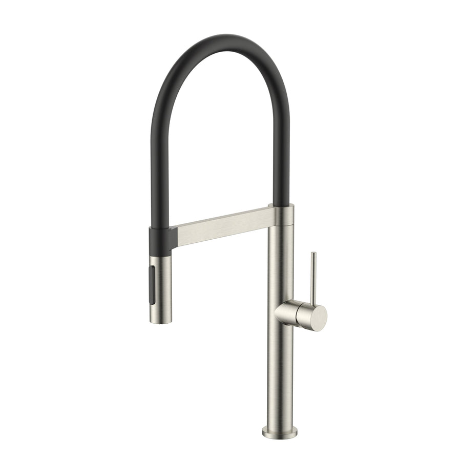 Pull Down Kitchen Mixer With Magnetic Dock - Brushed Nickel