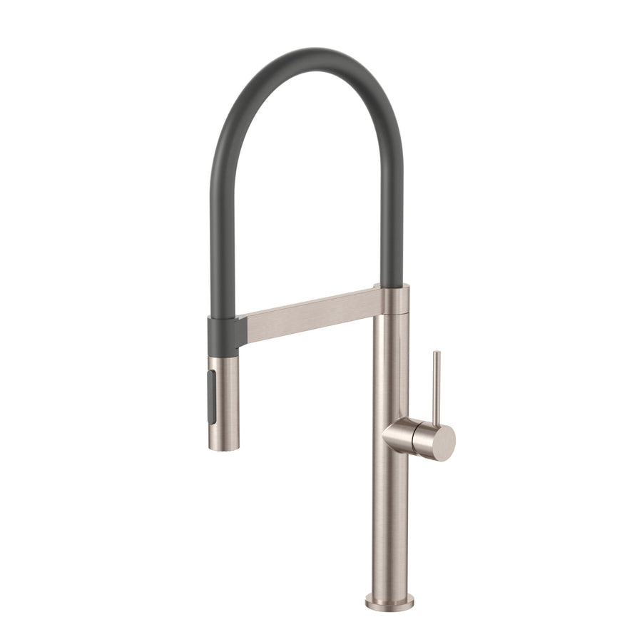 Pull Down Kitchen Mixer With Magnetic Dock - Champagne