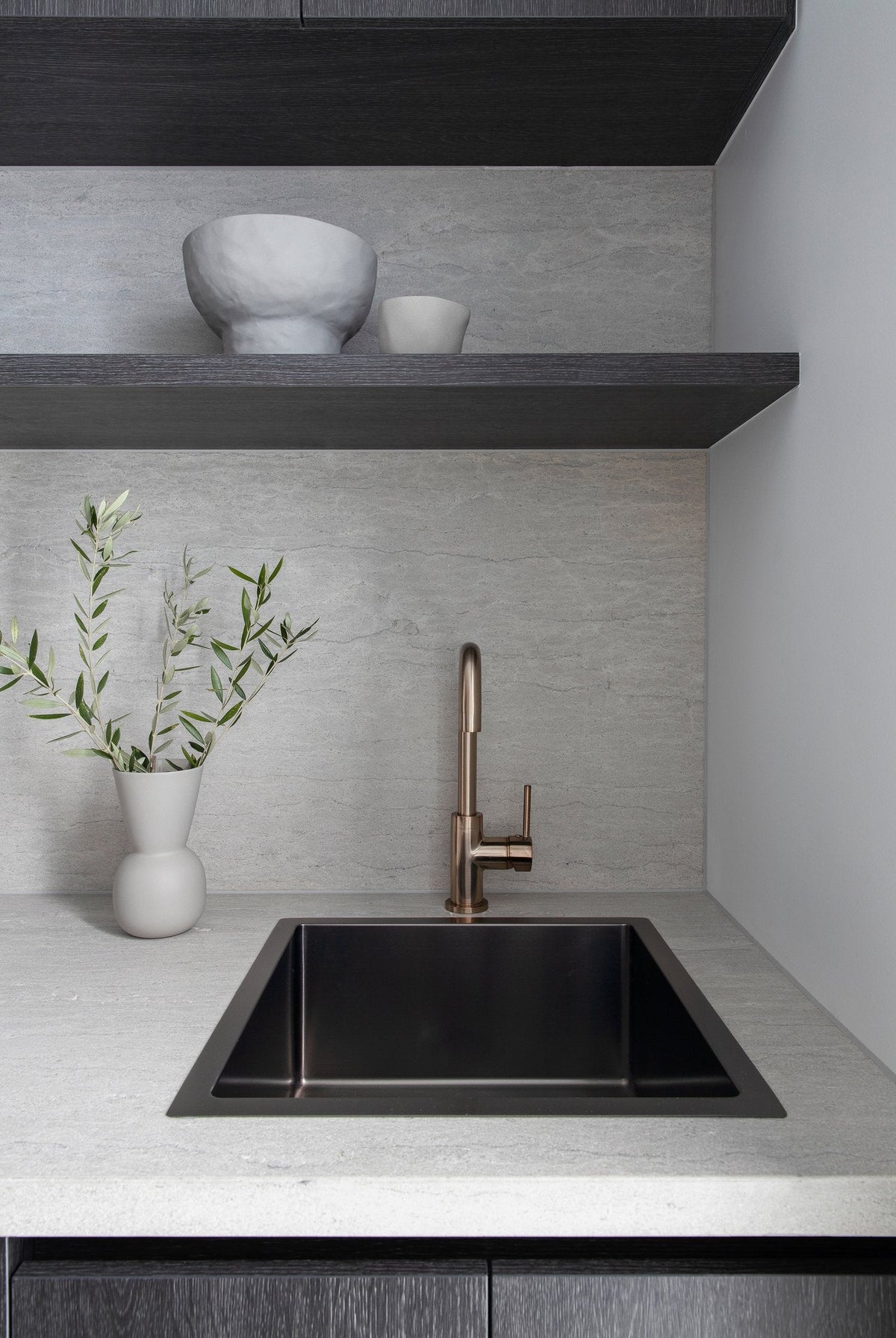 Lavello Kitchen Sink - Single Bowl 450 x 450 - PVD Gunmetal Black