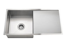 Load image into Gallery viewer, Lavello Kitchen Sink - Single Bowl &amp; Drainboard 840 x 440 - PVD Brushed Nickel Meir
