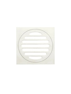 Square Floor Grate Shower Drain 100mm outlet - PVD Brushed Nickel Meir