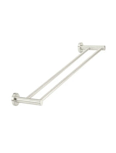 Round Double Towel Rail 600mm - PVD Brushed Nickel Meir