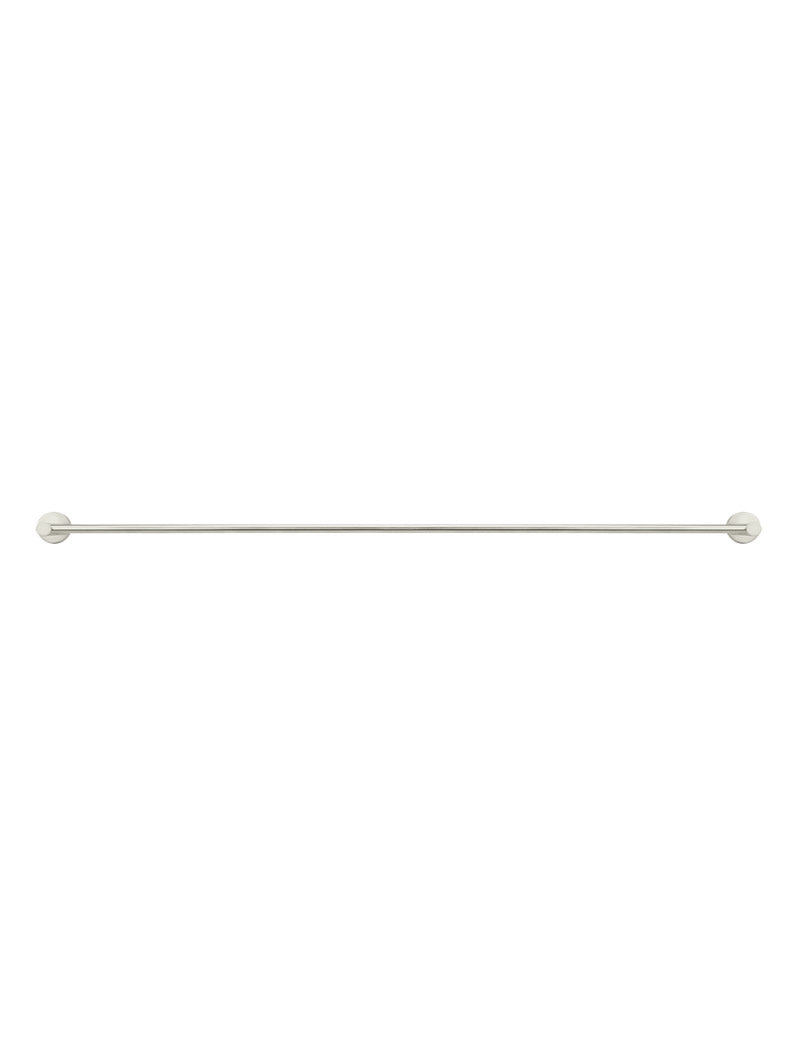 Round Single Towel Rail - PVD Brushed Nickel