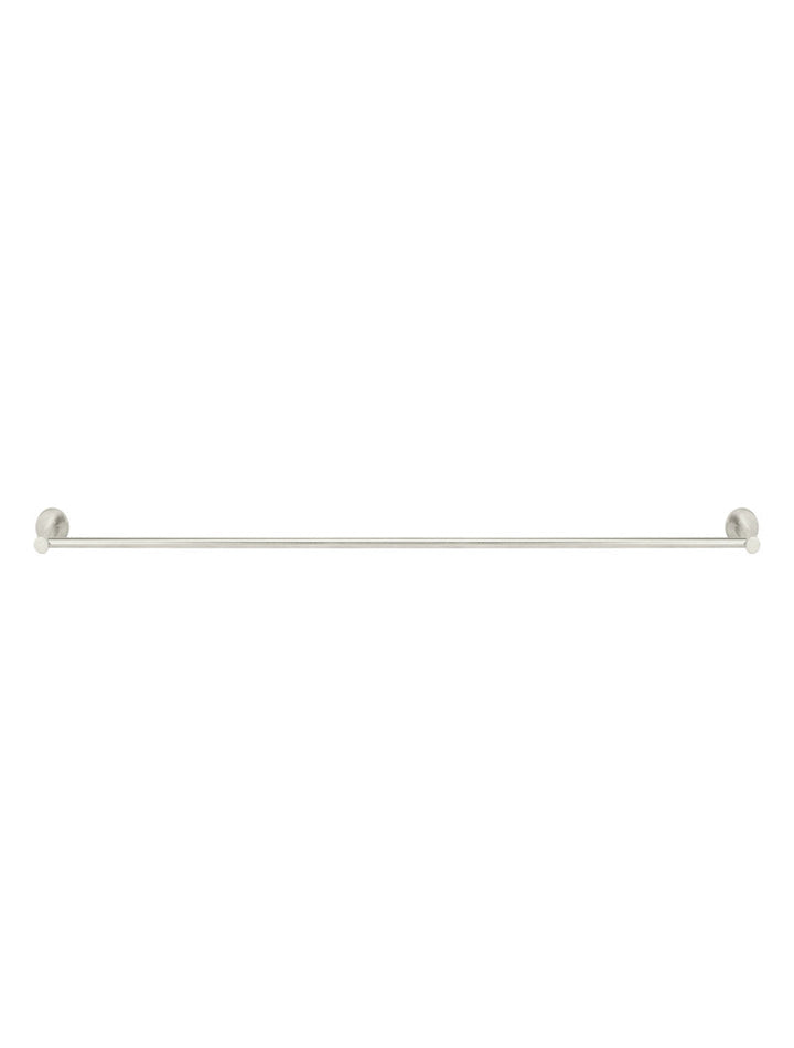 Round Single Towel Rail - PVD Brushed Nickel