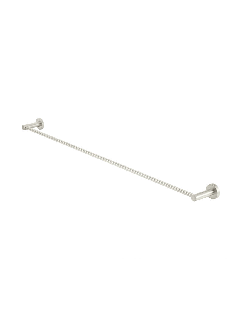 Round Single Towel Rail - PVD Brushed Nickel