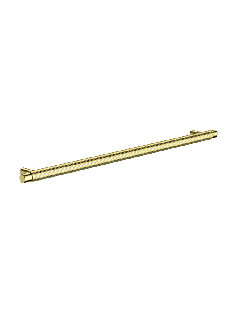 Oppen Round Pull 328mm Cabinet Handle (Linear Knurled) - PVD Tiger Bronze