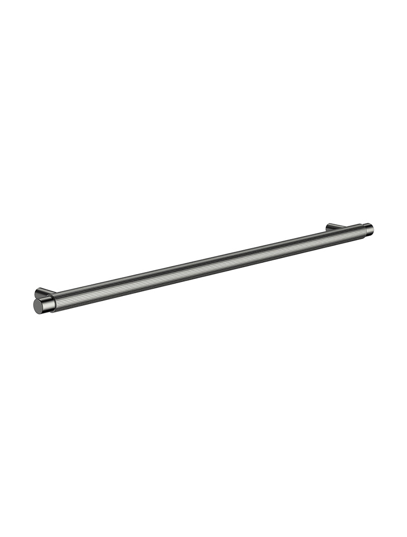 Oppen Round Pull 328mm Cabinet Handle (Linear Knurled) - Shadow Gunmetal