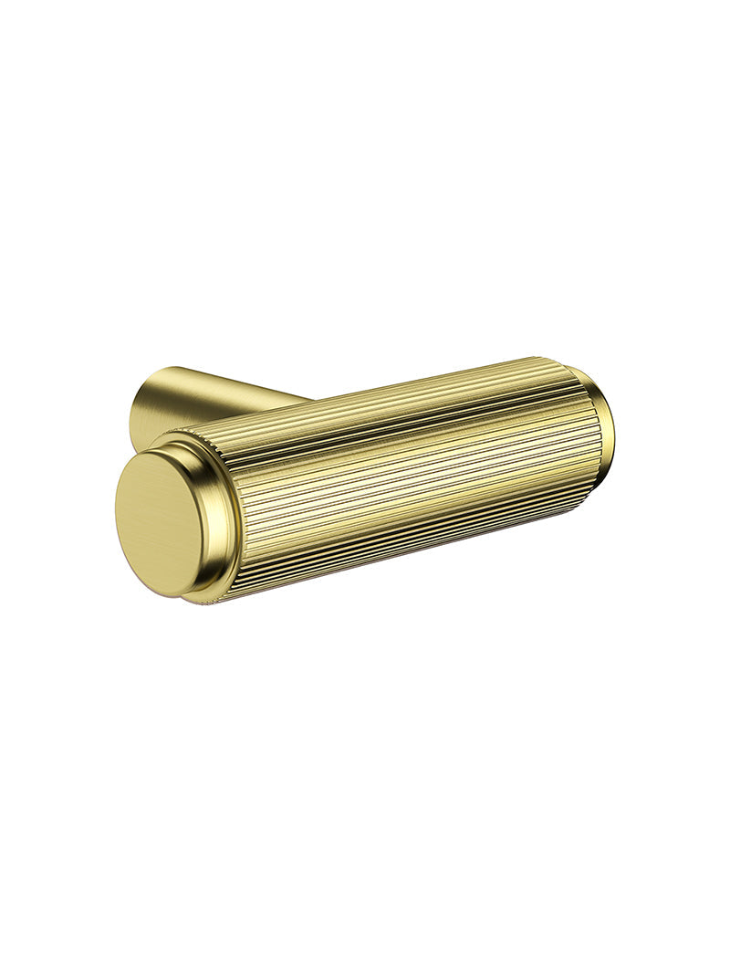 Oppen T-Pull Cabinet Handle (Linear Knurled) - PVD Tiger Bronze