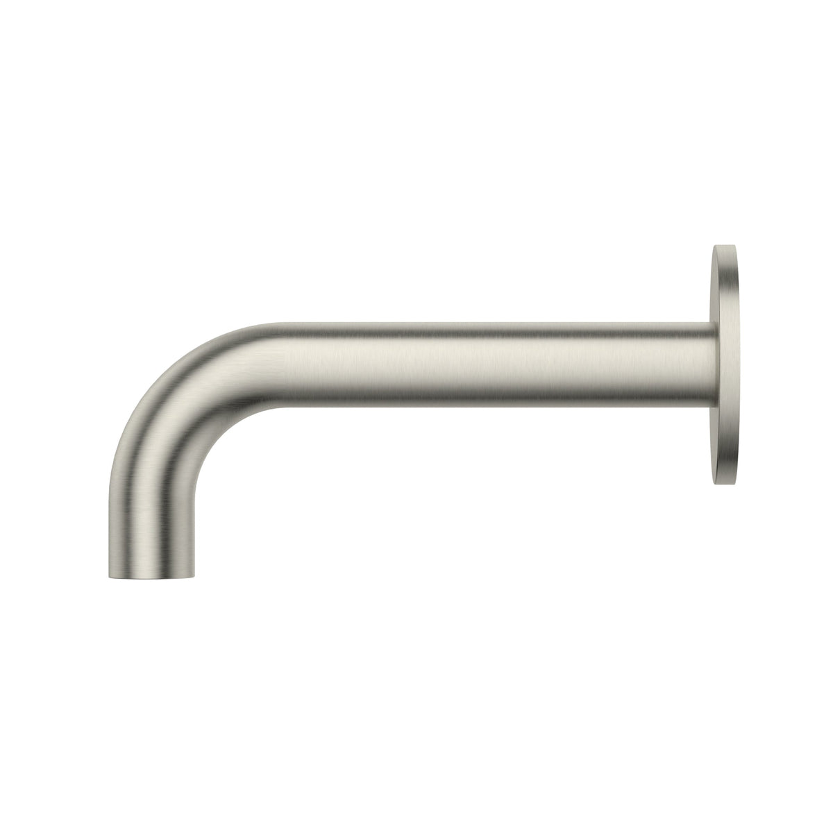 Universal Round Curved Spout 170mm - Brushed Nickel
