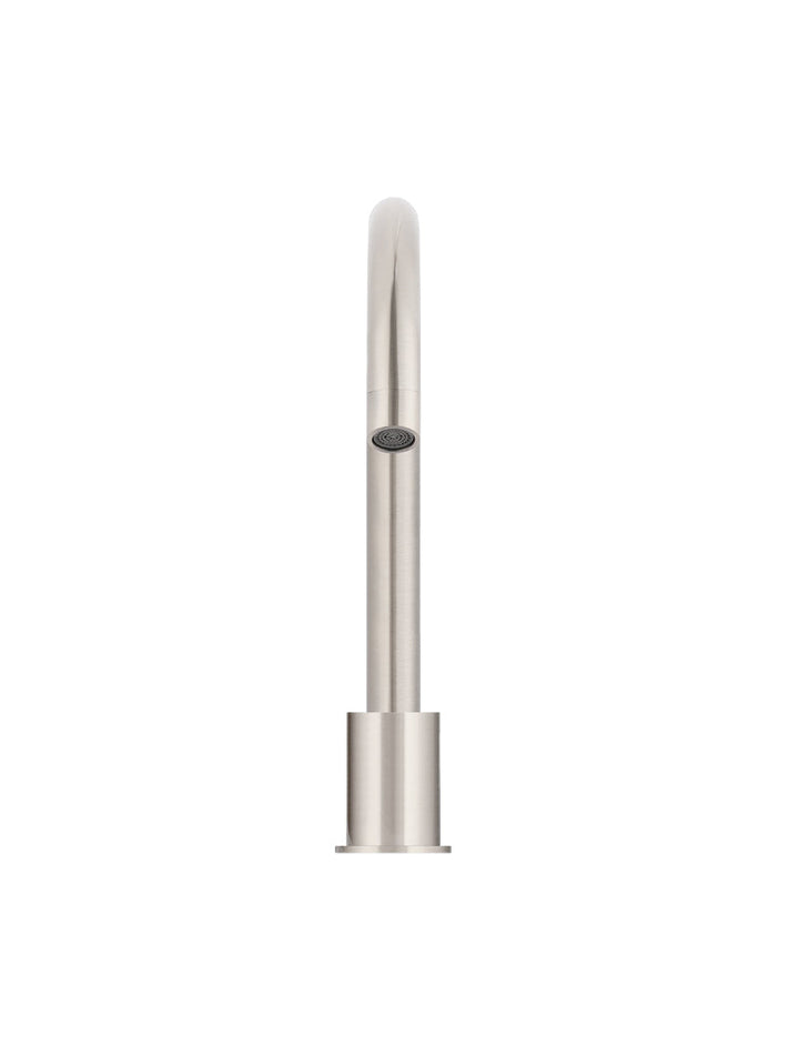 Round Hob Mounted Swivel Spout - PVD Brushed Nickel