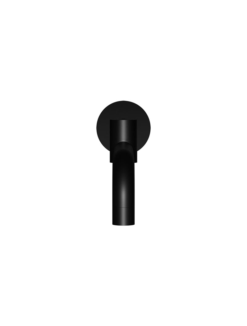 Round Swivel Wall Spout - Matte Black