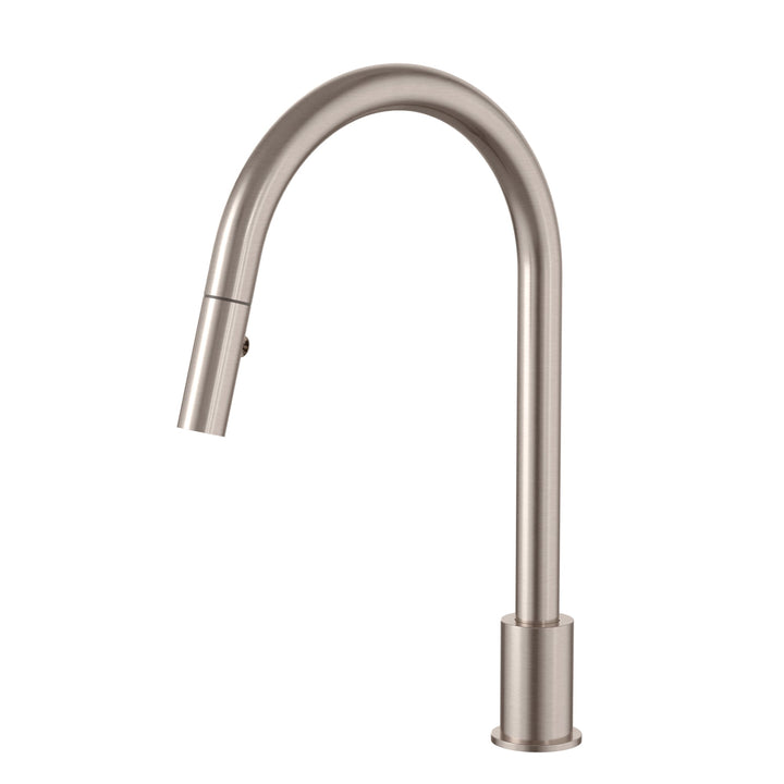 Kitchen hob spout with pull out nozzle - Champagne